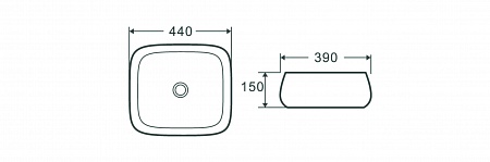Раковина накладная Terminus Сицилия 440х390х150 Евпатория - фото 4 Раковина накладная Terminus Сицилия 440х390х150 Евпатория - фото 4