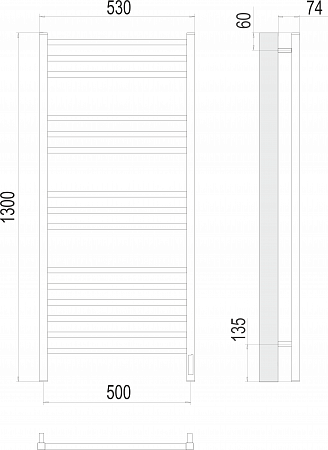 Ватикан П15 500х1300 электро (sensor quick touch) Полотенцесушитель TERMINUS  Евпатория - фото 3