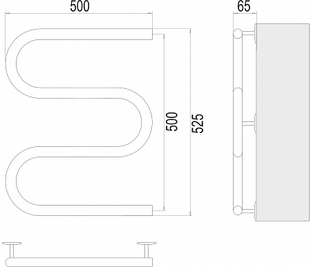 Электро 25 М-обр 500х500 Полотенцесушитель TERMINUS Евпатория - фото 3 Электро 25 М-обр 500х500 Полотенцесушитель TERMINUS Евпатория - фото 3