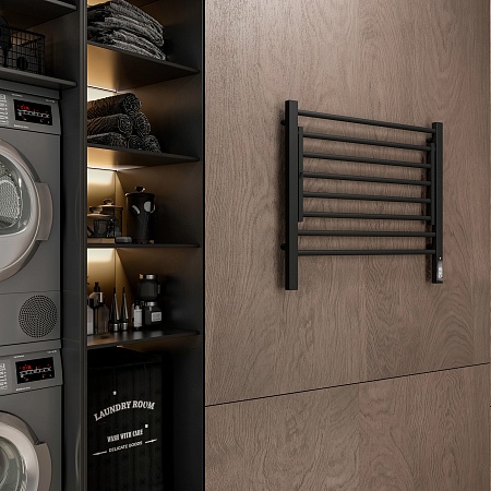 Горизонт П8 600х600 электро КС ЧЕРНЫЙ МУАР (sensor quick touch) Полотенцесушитель TERMINUS Евпатория - фото 3