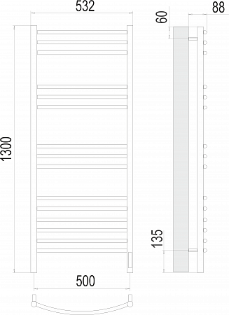 Классик П15 500х1300 электро (sensor quick touch) Полотенцесушитель TERMINUS Евпатория - фото 3 Классик П15 500х1300 электро (sensor quick touch) Полотенцесушитель TERMINUS Евпатория - фото 3