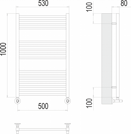 Сицилия П16 500х1000 Полотенцесушитель  TERMINUS Евпатория - фото 3