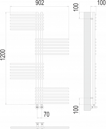 Европа П24 70х1200 Полотенцесушитель  TERMINUS Евпатория - фото 3