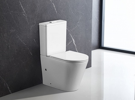 Напольный унитаз-компакт безободковый Terminus Аврора 625х390 белый Евпатория - фото 1 Напольный унитаз-компакт безободковый Terminus Аврора 625х390 белый Евпатория - фото 1