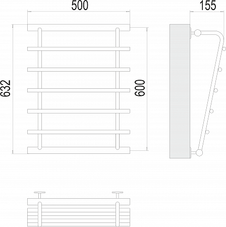 Каскад П5 600х500 Полотенцесушитель TERMINUS Евпатория - фото 3 Каскад П5 600х500 Полотенцесушитель TERMINUS Евпатория - фото 3