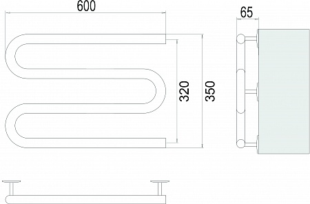 Электро 25 М-обр 600х350 Полотенцесушитель TERMINUS Евпатория - фото 3 Электро 25 М-обр 600х350 Полотенцесушитель TERMINUS Евпатория - фото 3