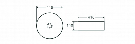 Раковина накладная Terminus Аврора 410х410х140 Евпатория - фото 4