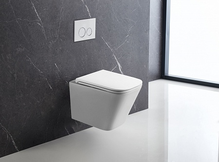 Подвесной унитаз безободковый Terminus Ватикан 490х340 белый Евпатория - фото 1