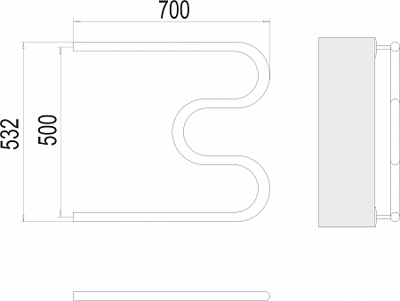 М-обр AISI 32х2 500х700 Полотенцесушитель TERMINUS Евпатория - фото 3 М-обр AISI 32х2 500х700 Полотенцесушитель TERMINUS Евпатория - фото 3