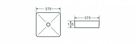 Раковина накладная Terminus Ватикан 375х375х135 Евпатория - фото 4