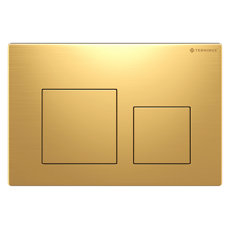 Клавиша смыва для инсталляции Terminus Classic кнопка квадрат цвет брашированное золото Евпатория - фото 1 Клавиша смыва для инсталляции Terminus Classic кнопка квадрат цвет брашированное золото Евпатория - фото 1