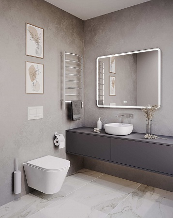 Подвесной унитаз безободковый Terminus Классик S 515х355 белый Евпатория - фото 2