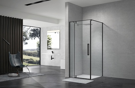 Душевой уголок распашной Terminus Альба 03 900х900х2200 квадрат чёрный Евпатория - фото 2 Душевой уголок распашной Terminus Альба 03 900х900х2200 квадрат чёрный Евпатория - фото 2