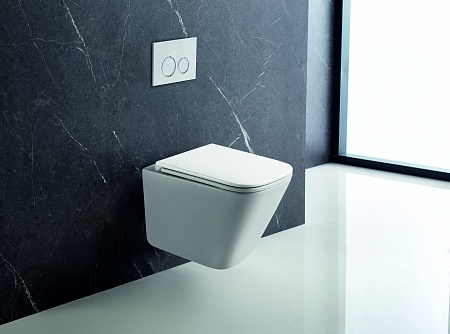 Подвесной унитаз безободковый Terminus Ватикан Monolit 490х340 белый Евпатория - фото 1