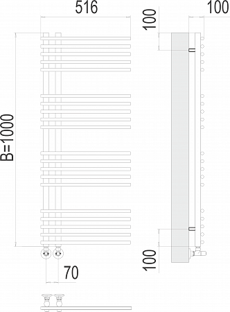Астра П20 70х1000 Полотенцесушитель TERMINUS Евпатория - фото 3 Астра П20 70х1000 Полотенцесушитель TERMINUS Евпатория - фото 3